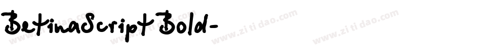 BetinaScript Bold字体转换
